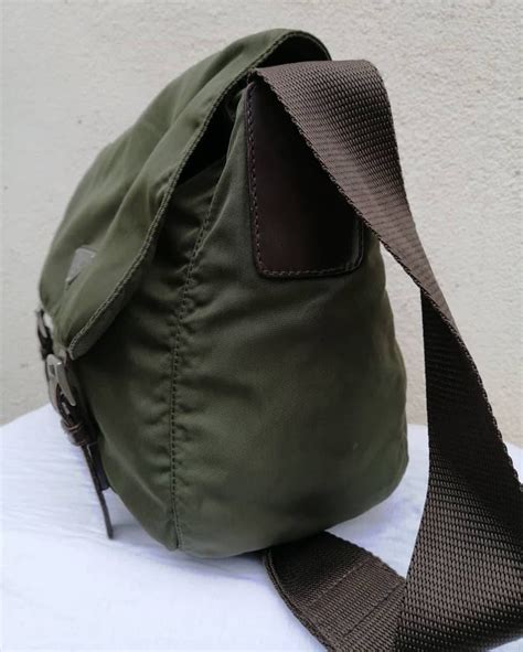 army green prada bag|Prada green sling bag.